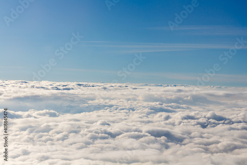 Horizon above the clouds