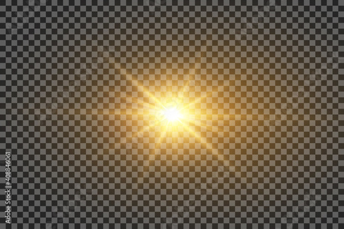 Vector transparent sunlight special lens flare light effect. PNG. Vector illustration