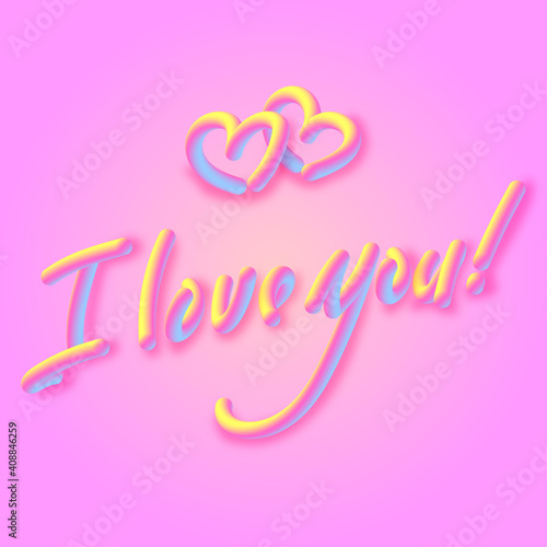 confession i love you on pink background for valentines day 