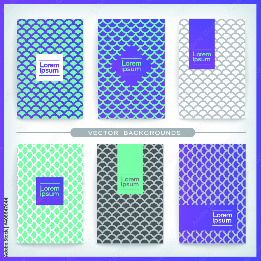 Modern abstract covers set, Abstract pattern texture book brochure poster cover template vector set, Minimal covers design. Colorful geometric background, vector illustration.