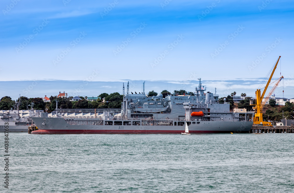 Navy ship HMNZS Endeavour – Auckland, North Island, New Zealand