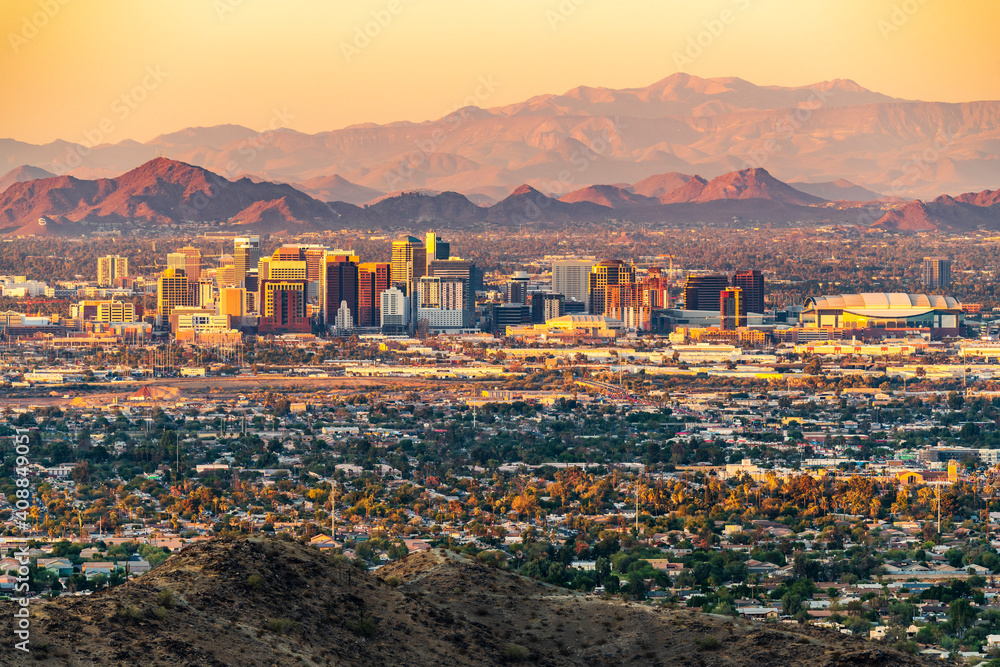 Phoenix, Arizona skyline  - obrazy, fototapety, plakaty 