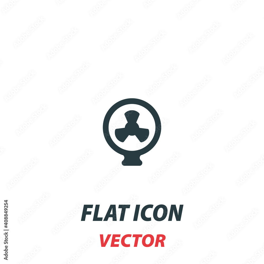 fan ventilator blower propeller icon in a flat style. Vector illustration pictogram on white background. Isolated symbol suitable for mobile concept, web apps, infographics, interface and apps design fan ventilator blower propeller icon in a flat style. Vector illustration pictogram on white background. Isolated symbol suitable for mobile concept, web apps, infographics, interface and apps design