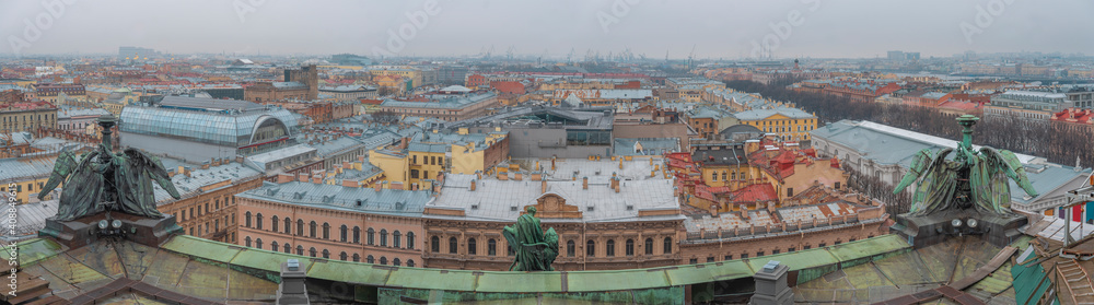 roofs of the city of St. Petersburg.
