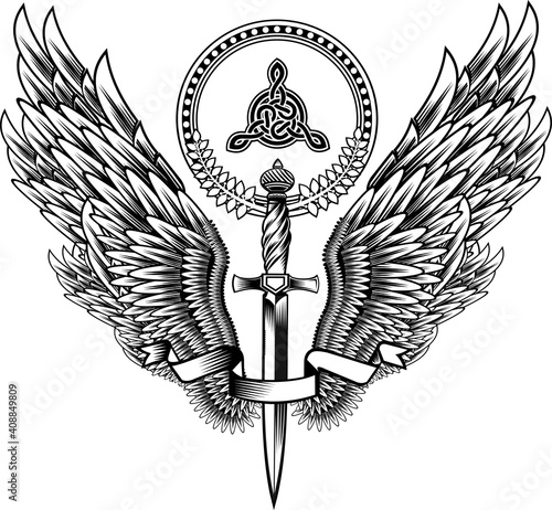 sword with wings