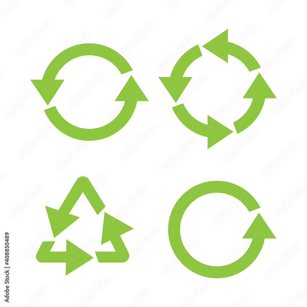 Recycle vector icon. Recycle recycling symbol and logo Recycle vector icon. Recycle recycling symbol and logo