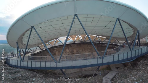 Aerial view of Gobeklitepe in Sanliurfa. 4K Footage in Turkey