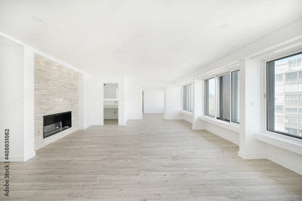 Modern living room with fireplace Modern living room with fireplace