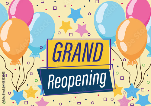 Grand Reopening advertising celebration background