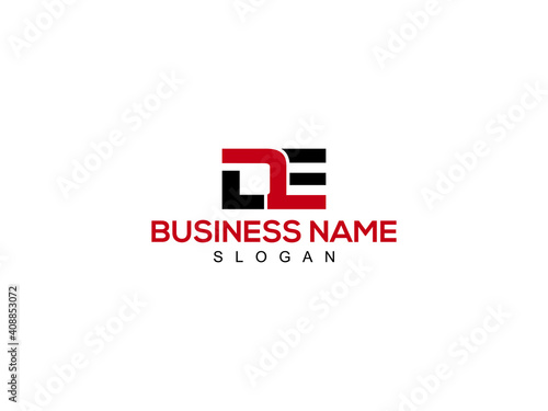 DE D&E Letter Type Logo Image, DE Logo Letter Design
