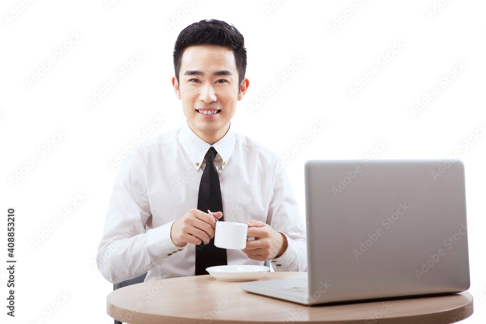 Business people to drink coffee Business people to drink coffee