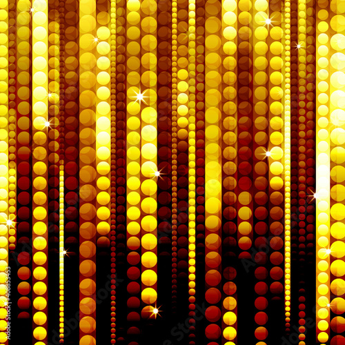 strips of shiny golden circles