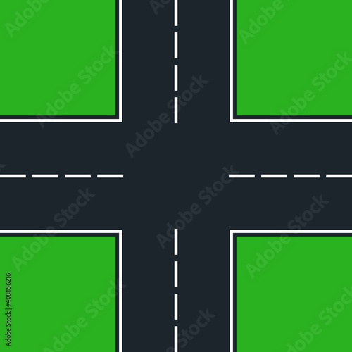 simple four-way intersection