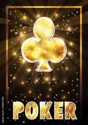 Clubs ace poker playing cards, vector illustration