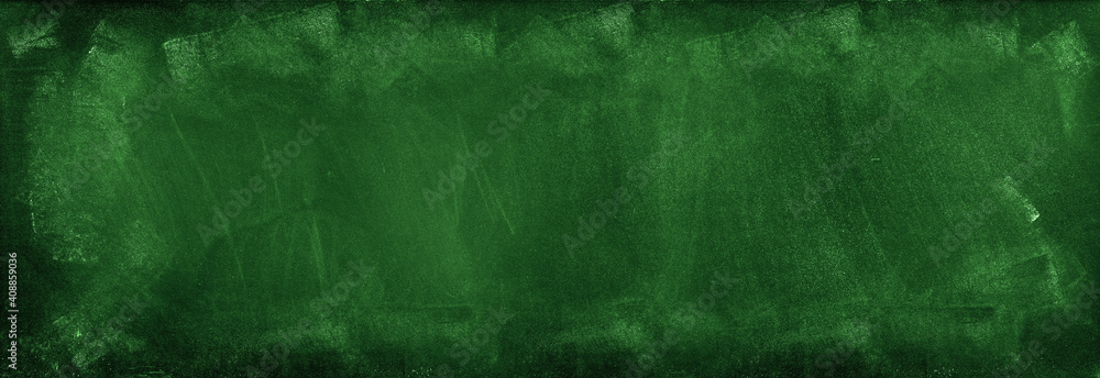 Green blackboard or chalkboard - obrazy, fototapety, plakaty 