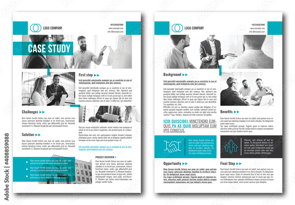 Case Study Layout Stock Template | Adobe Stock