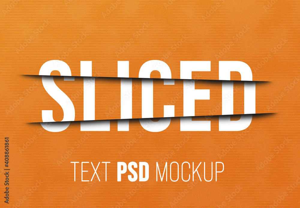 Sliced Text Effect Mockup Stock Template | Adobe Stock