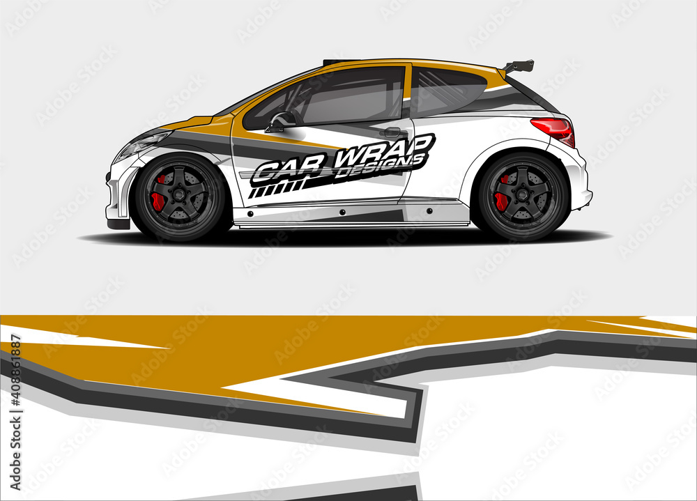 Fototapeta premium abstract background vector for racing car wrap design and vehicle livery 