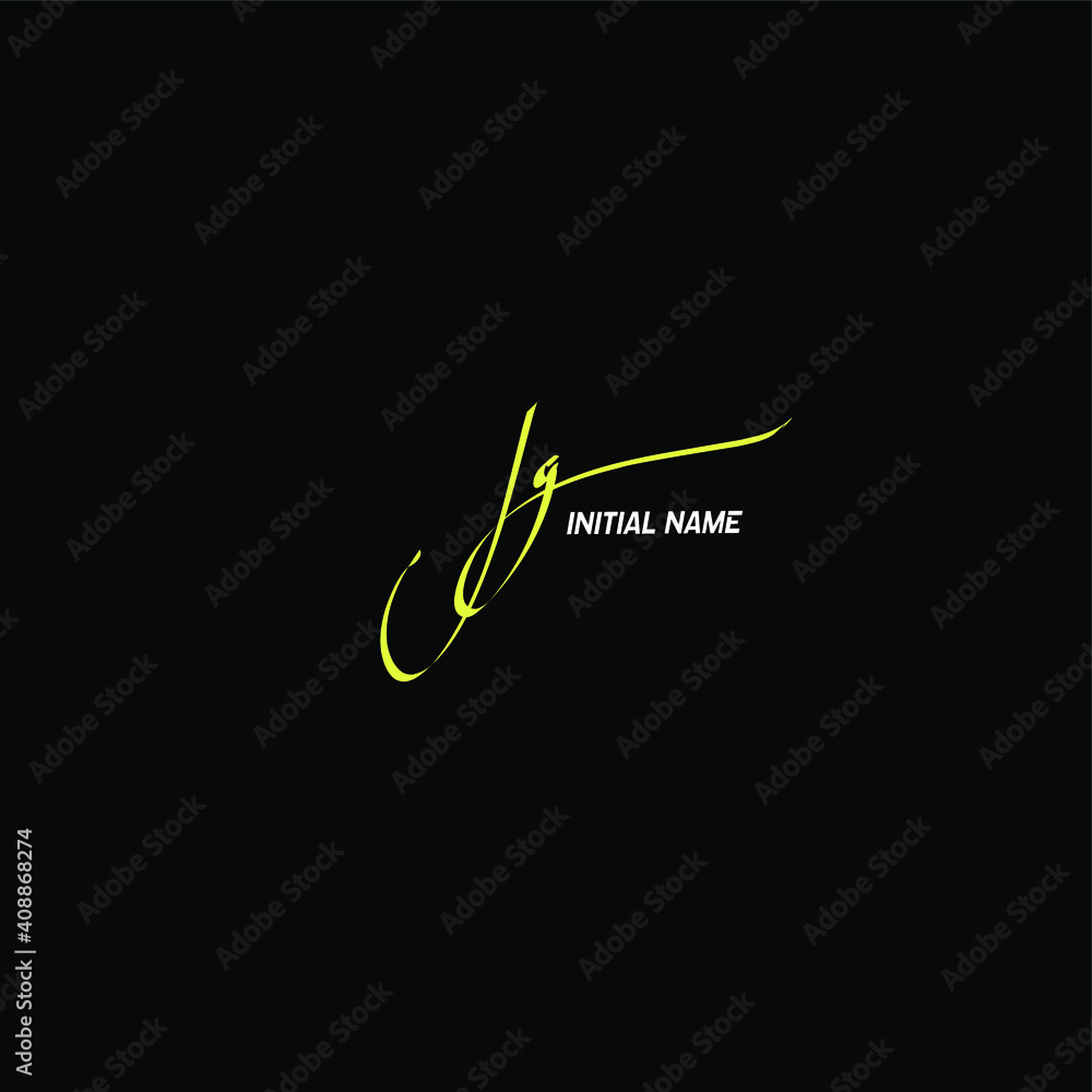 Obraz premium Jg beauty monogram and elegant logo design