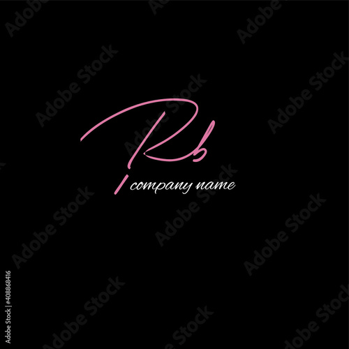 rb beauty monogram and elegant logo design