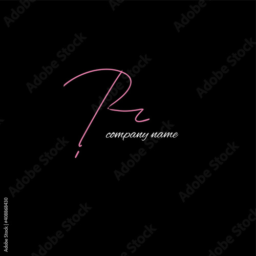 rc beauty monogram and elegant logo design