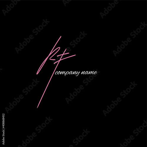 rf beauty monogram and elegant logo design