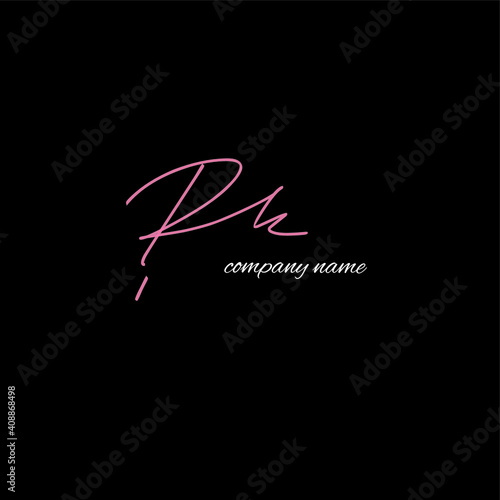 rk beauty monogram and elegant logo design