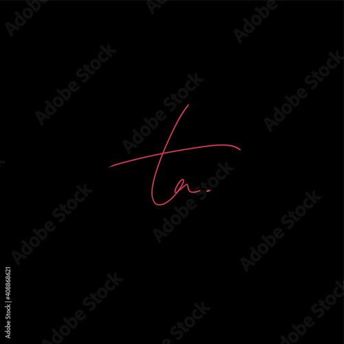 ta beauty monogram and elegant logo design