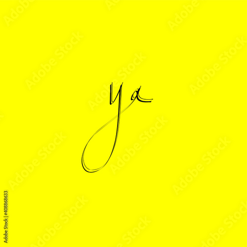 ya beauty monogram and elegant logo design