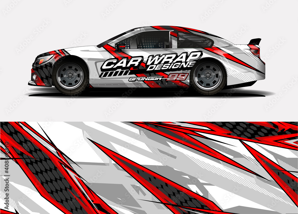 abstract background vector for racing car wrap design and vehicle livery 
