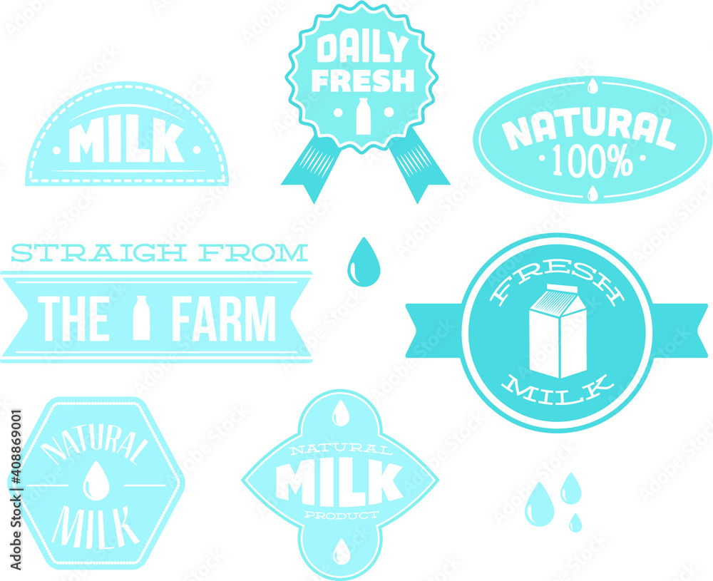 set of simple natural labels and stickers for the company 