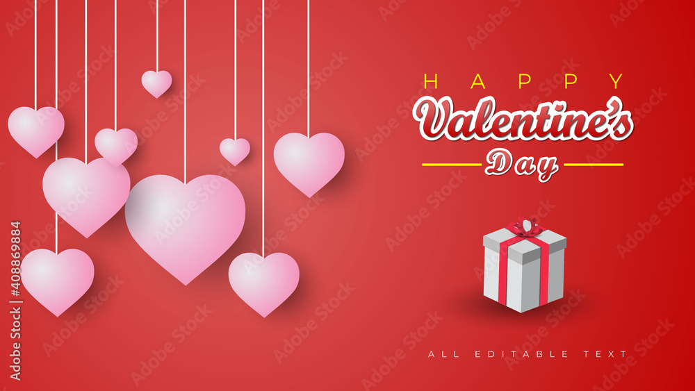 Valentine's Day banner design Valentine's Day banner design