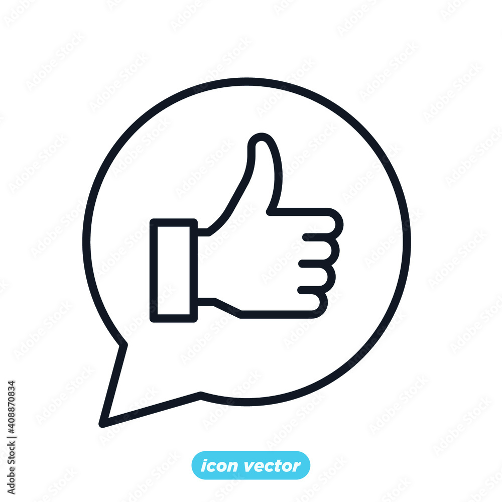 hand like customer review icon template color editable. Happy Testimonial symbol vector illustration for graphic and web design. hand like customer review icon template color editable. Happy Testimonial symbol vector illustration for graphic and web design.