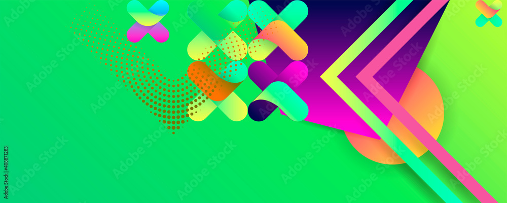 Fototapeta premium Summer Trend Vector Abstract pattern beautiful bright colorful background for cover design. Illustration template summer, flyer, leaflet, magazine, a4, book cover