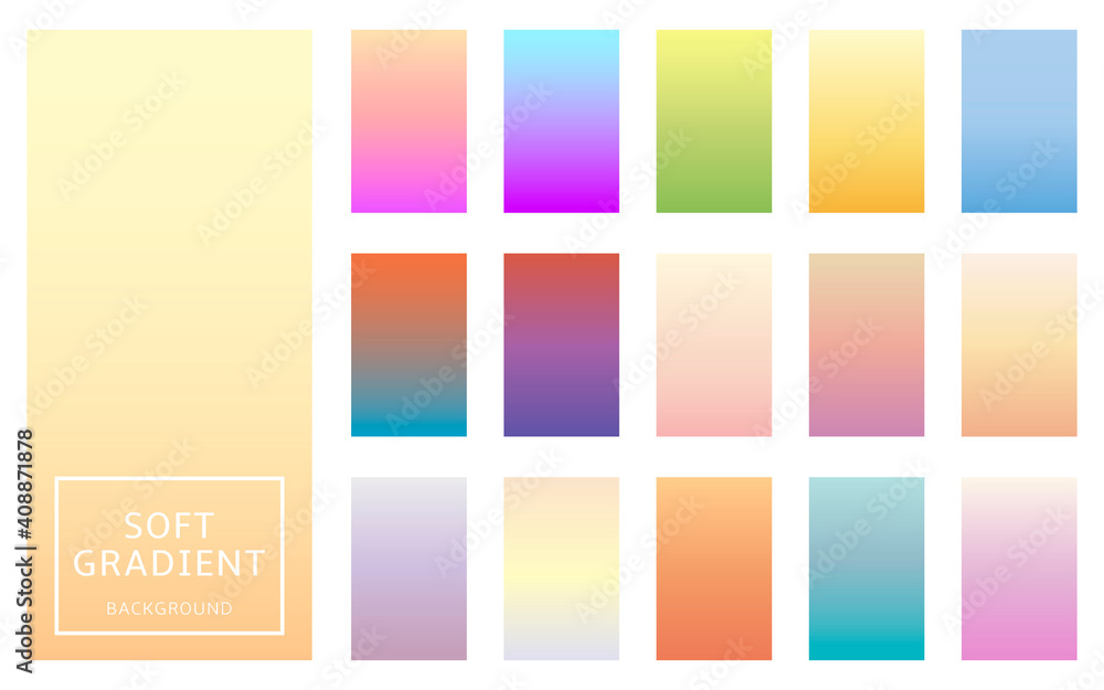 Soft color gradient background. Creative template for design, cover, banner, poster, mobile app