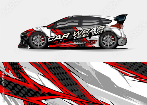 vehicle graphic kit vector. Modern abstract background for car wrap branding and automobile sticker decals livery 