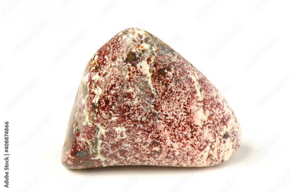 Mineral stone jasper on a white background. Closeup Mineral stone jasper on a white background. Closeup