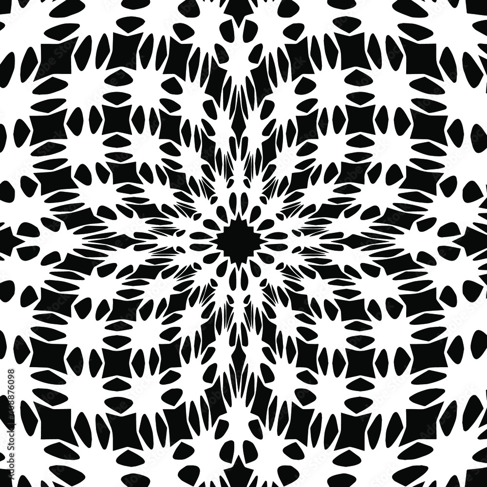 Geometric vector pattern with triangular elements. abstract ornament for wallpapers and backgrounds. Black and white colors. Geometric vector pattern with triangular elements. abstract ornament for wallpapers and backgrounds. Black and white colors.