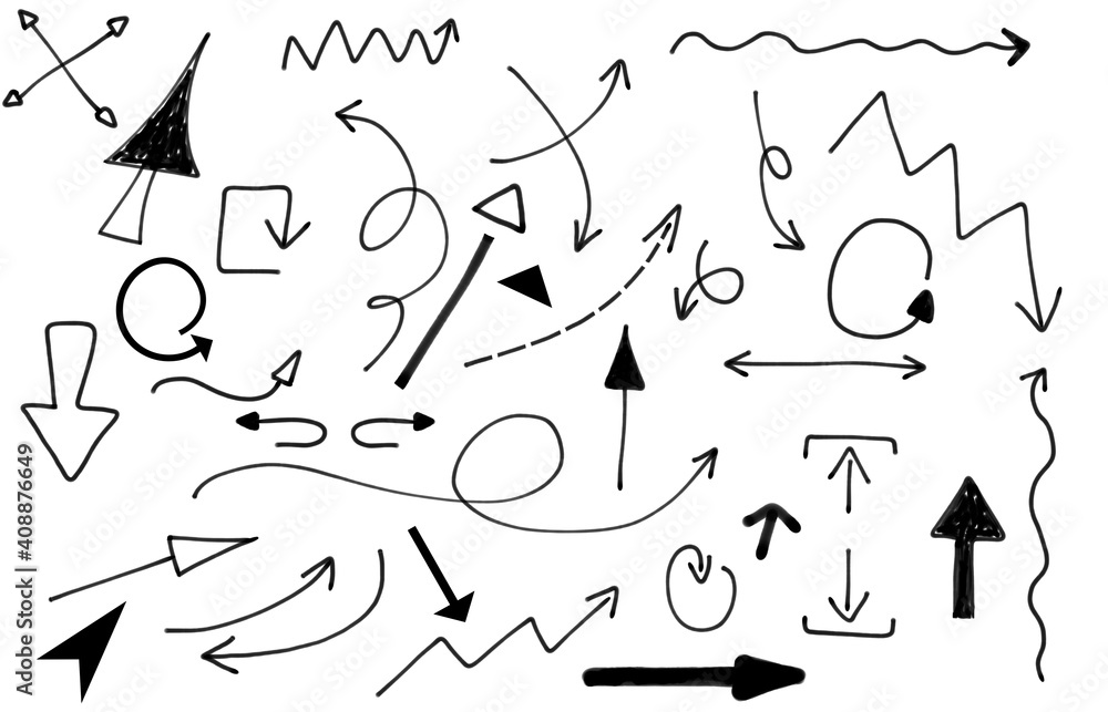 Different arrows set on white background Different arrows set on white background