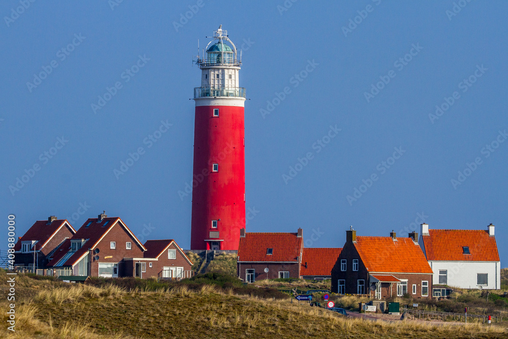 Leuchtturm am Nordstrand von Texel, Niederlande Leuchtturm am Nordstrand von Texel, Niederlande