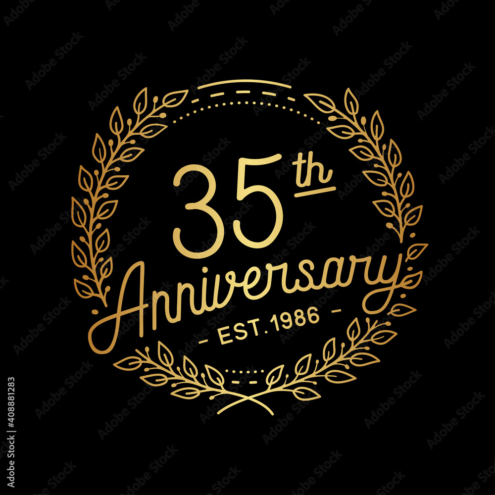35 years anniversary celebrations design template. 35th logo. Vector and illustrations. 35 years anniversary celebrations design template. 35th logo. Vector and illustrations.