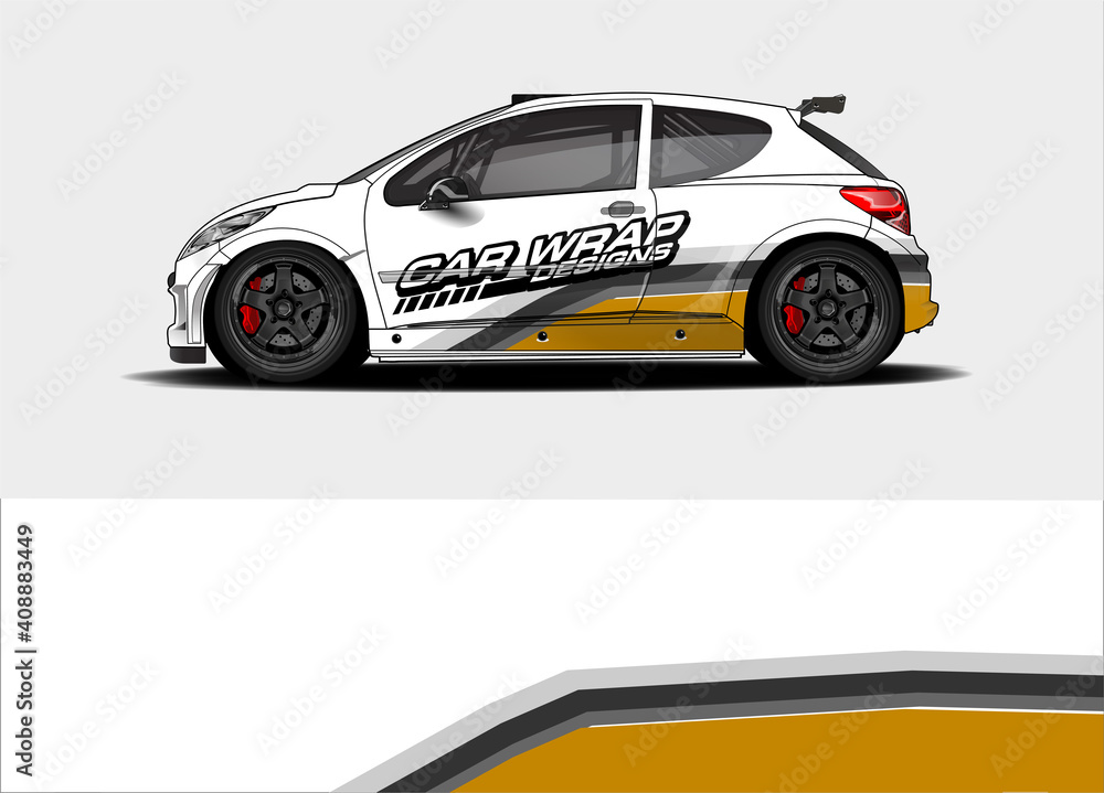 Fototapeta premium abstract background vector for racing car wrap design and vehicle livery 