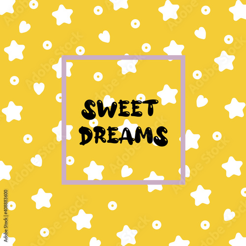 illustration happy banners sweet dreams baby
