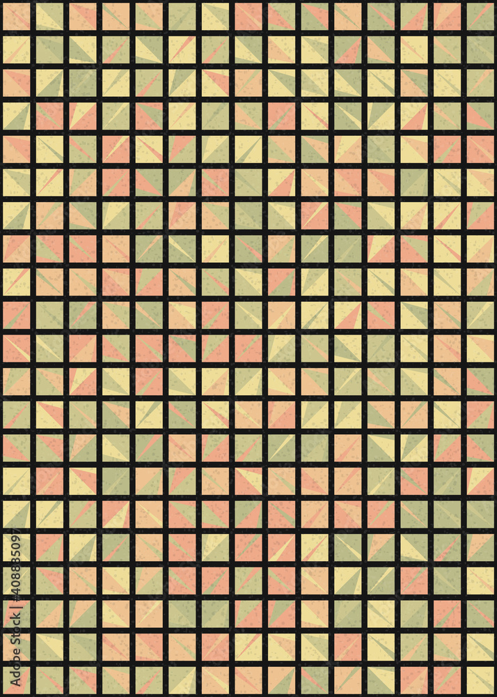 Fototapeta premium Abstract Geometric Pattern generative computational art illustration