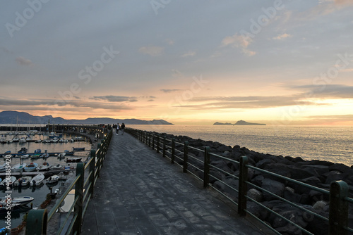 The seafront of Torre del Greco  a town in the province of Naples  Italy.