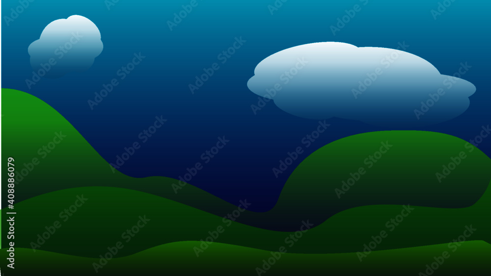 Obraz premium landscape with clouds and mountains