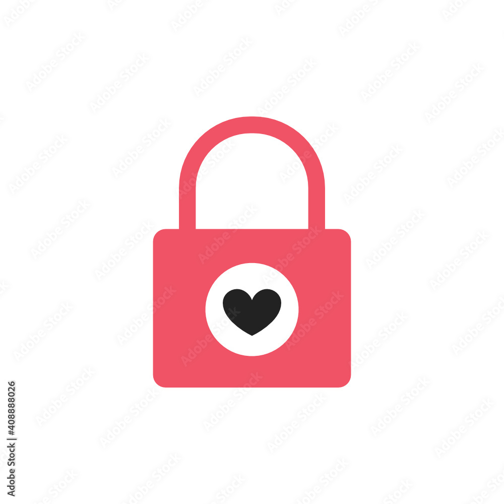 Heart Lock Icon, Love Lock, Valentine's Day, Heart Icon, Red Lock, Love Symbol, Security Heart Lock Icon Vector Background Heart Lock Icon, Love Lock, Valentine's Day, Heart Icon, Red Lock, Love Symbol, Security Heart Lock Icon Vector Background