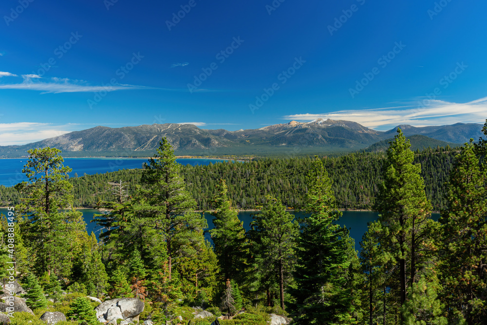 High angle view of some landscape around Lake Tahoe area