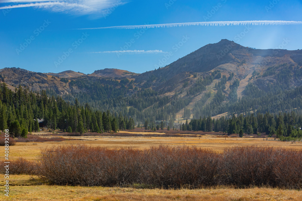 Morning landscape of the Lake Tahoe area Morning landscape of the Lake Tahoe area