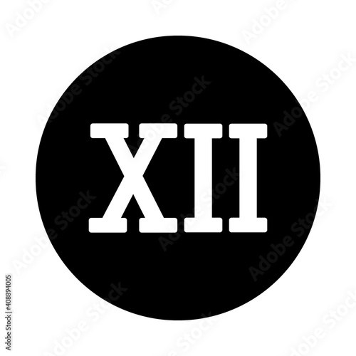 Roman numeral twelve.